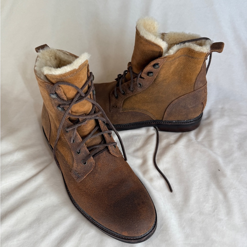 Men's Ugg Selwood Bomber Brown Leather Boots